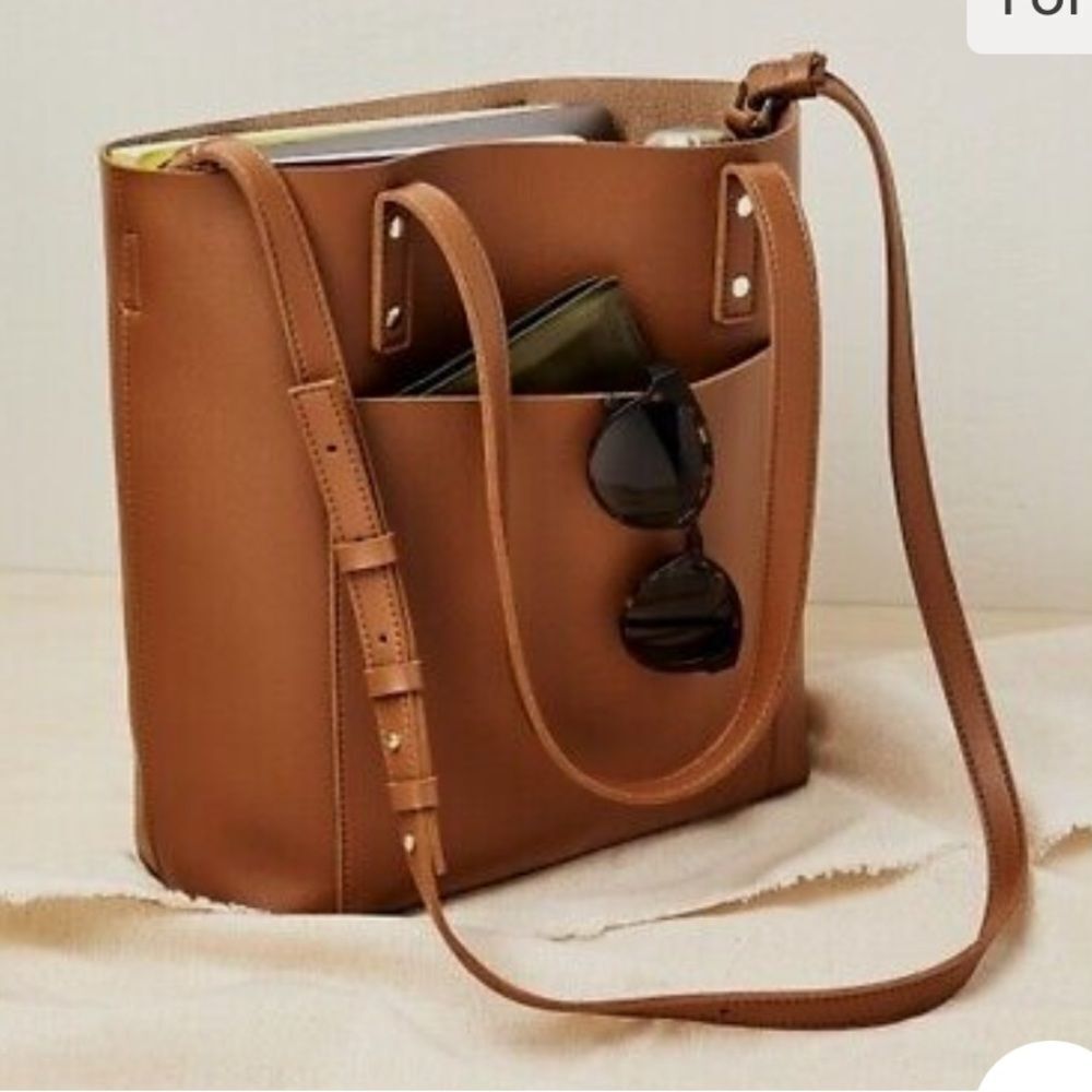 HENNY + LEV Danielle Tote Bag in‎ Cognac NWT in packaging